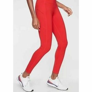Red Athleta Leggings Medium NWOT